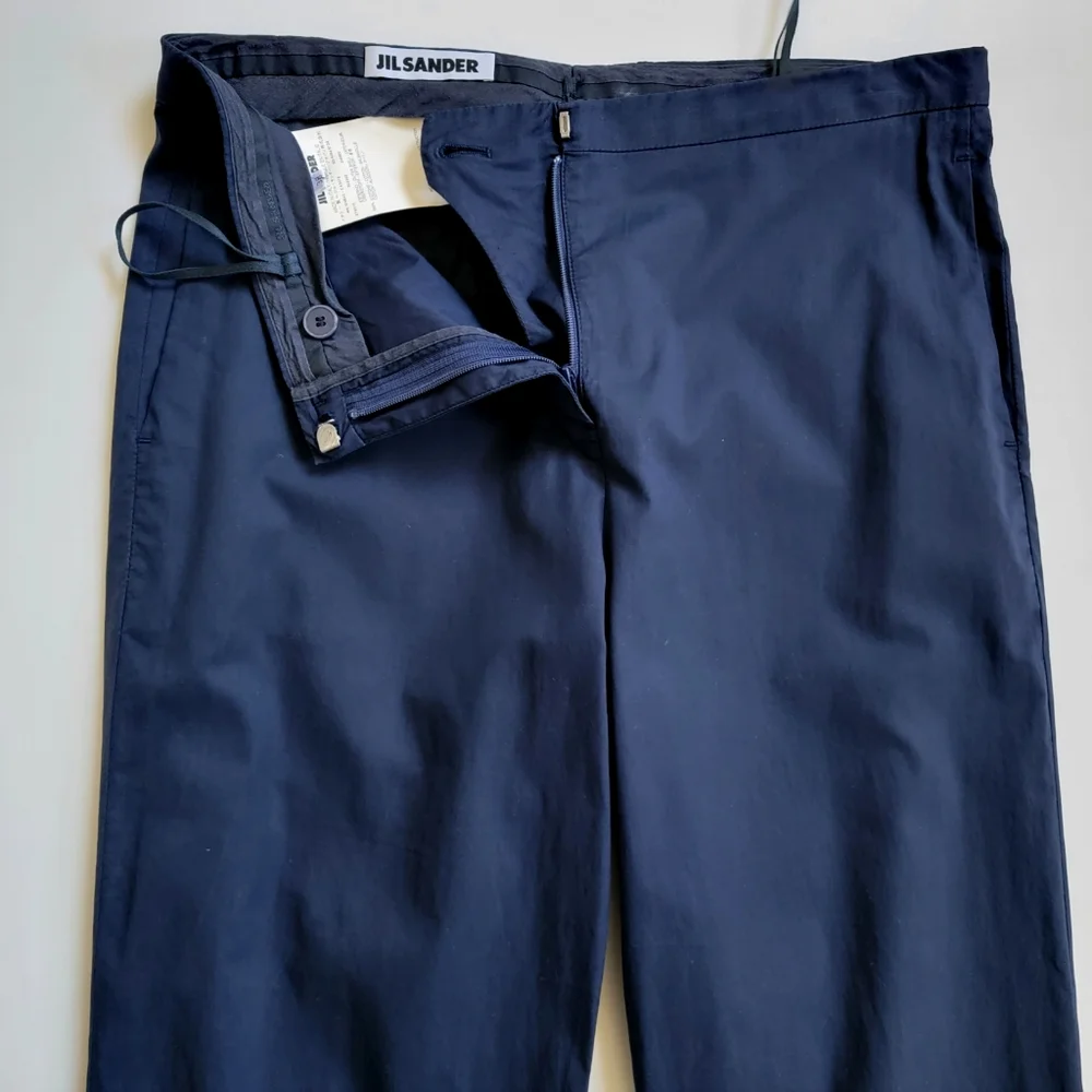 Jil Sander Navy Blue Lightweight Trousers - Picture 8 of 9